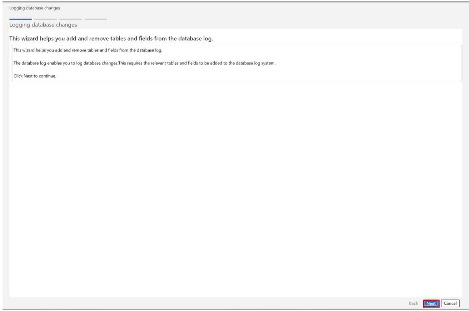 Database Logging D365 Finance and Operations Dynamics Tips