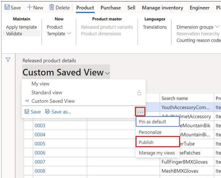 How To Use Saved Views: D365 Finance and Operations – Dynamics Tips