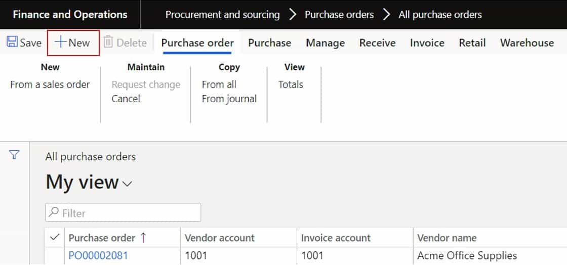 How To Process a Purchase Order D365 Finance and Operations Dynamics