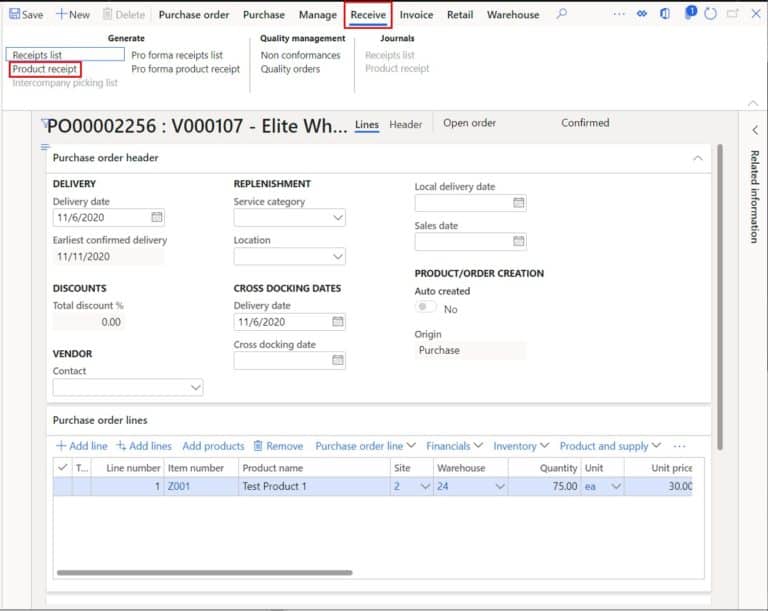 How To Process a Purchase Order: D365 Finance and Operations – Dynamics ...