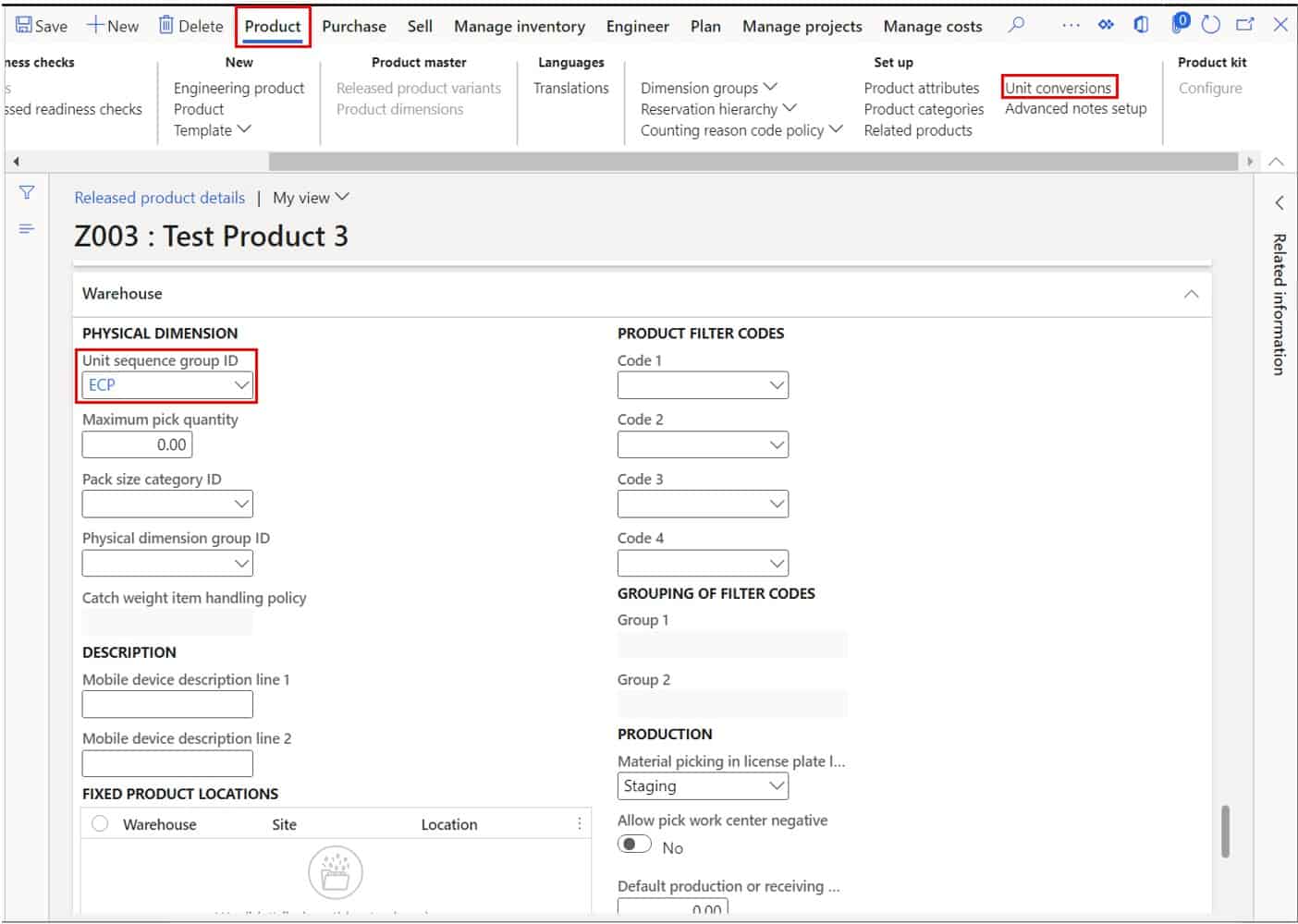Unit Sequence Groups Setup D365 Finance and Operations Dynamics Tips
