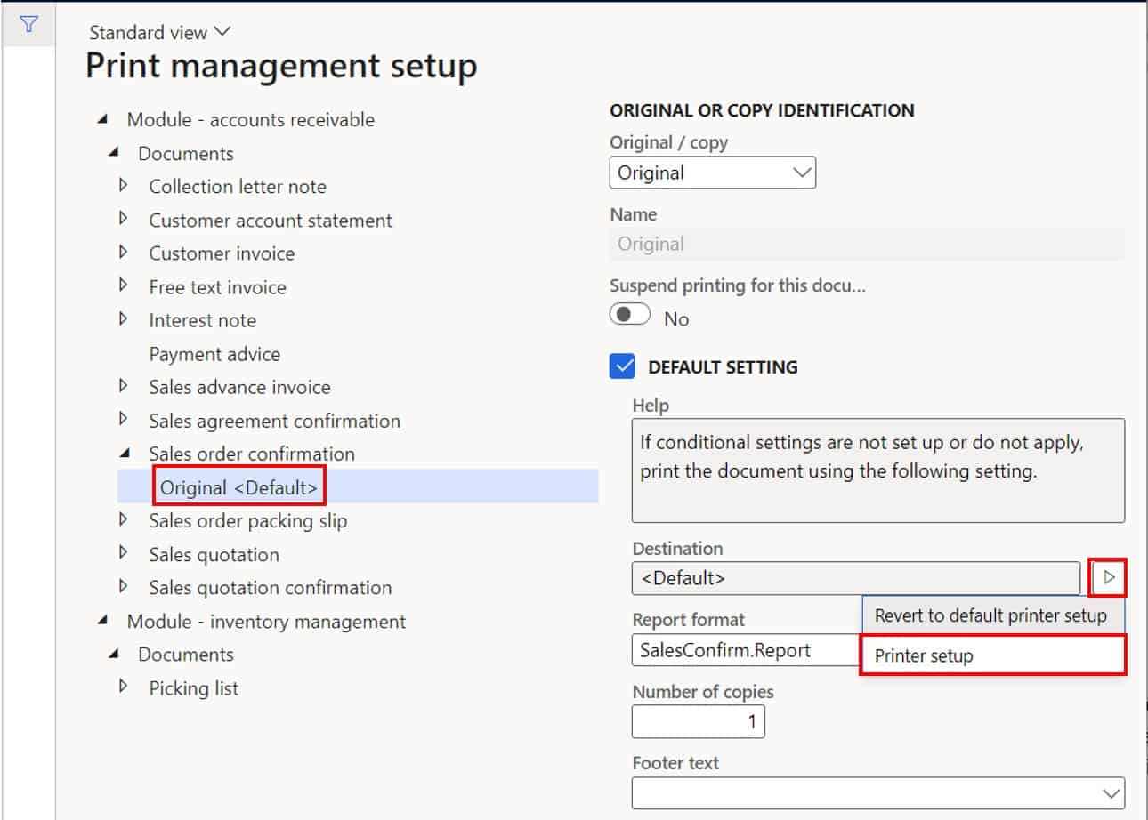 Print Management Dynamics 365 Finance and Operations Dynamics Tips