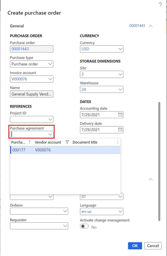Purchase Agreements Explained Dynamics 365 Finance and Operations