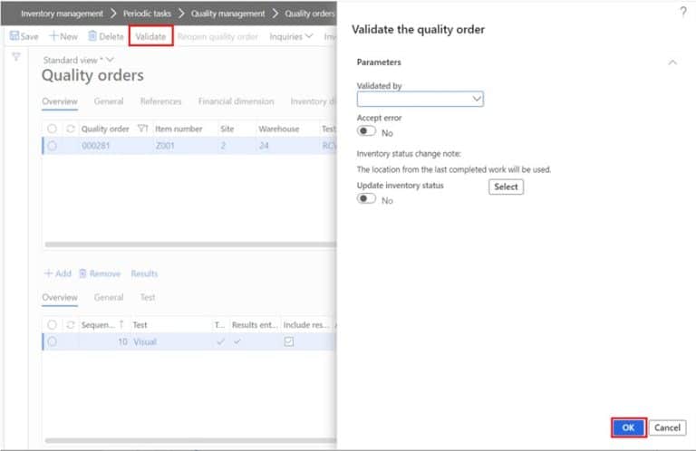 Process Quality Orders with WMS: D365 Finance and Operations – Dynamics ...