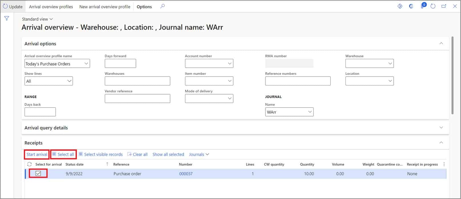 Arrival Overview: D365 Finance and Operations – Dynamics Tips
